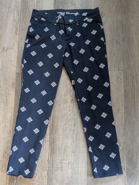 GAP Navy Printed Women’s Stretch Chino Slim Pants